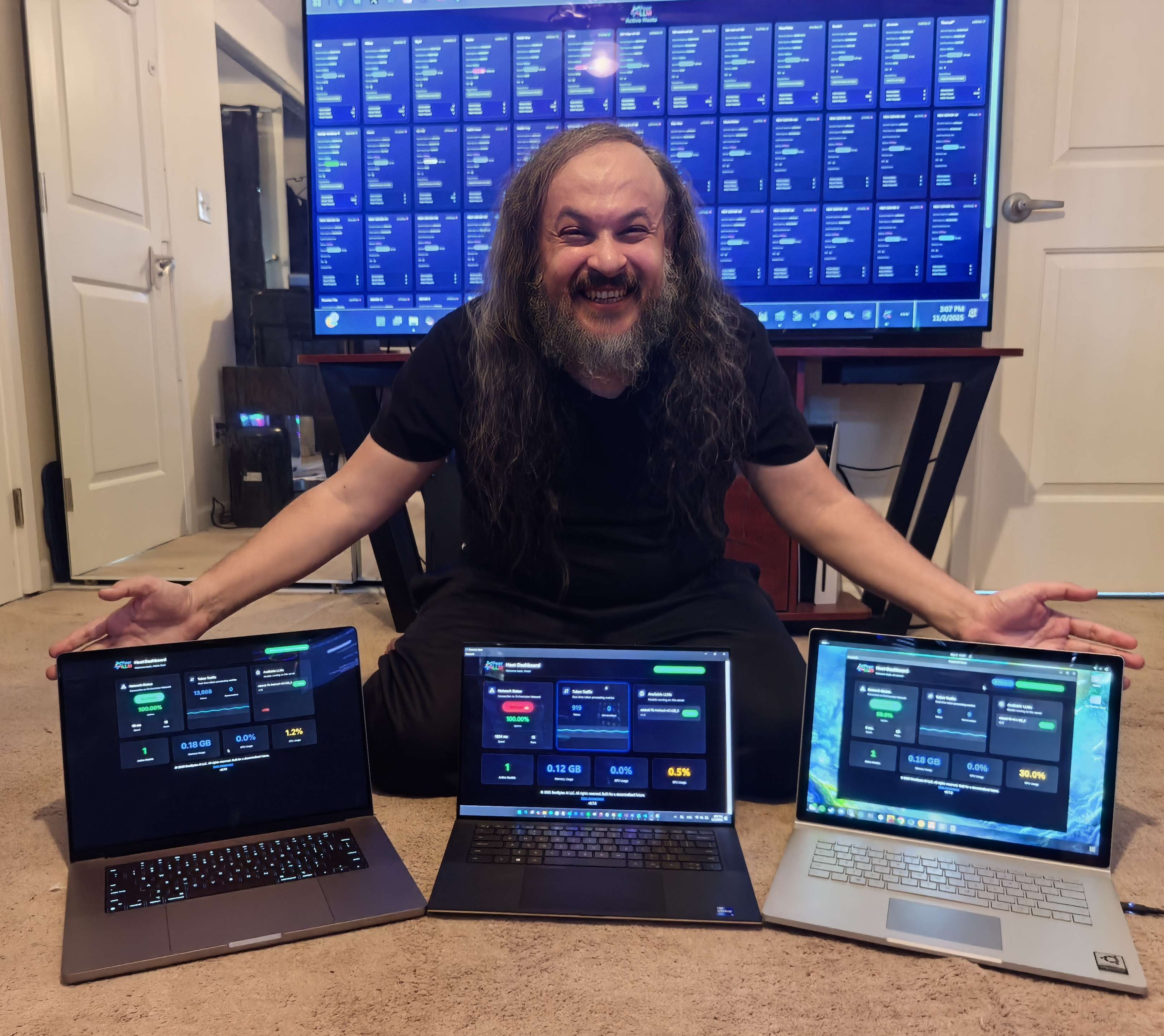 PeerLLM menu on Windows and Linux